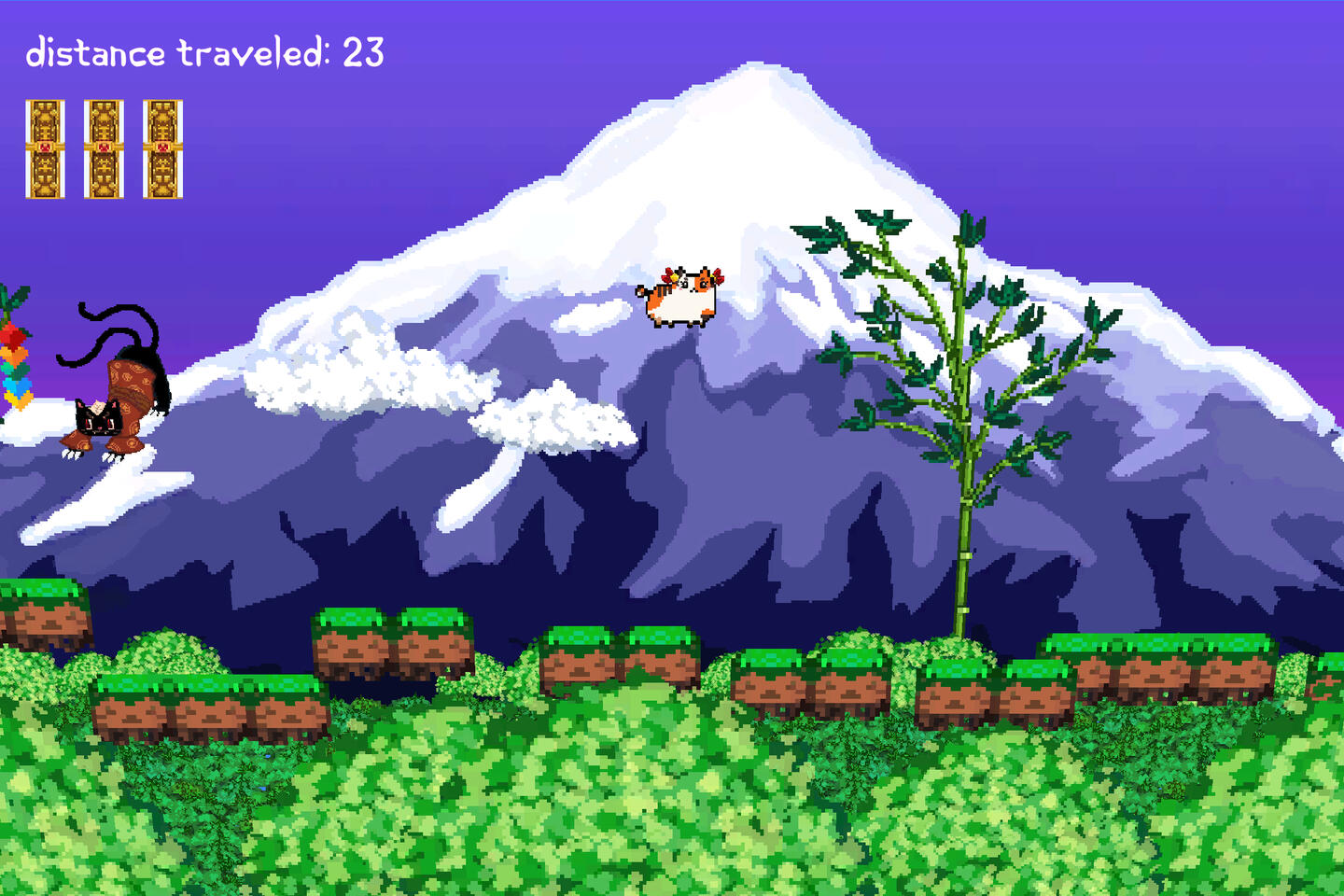 Landing splash for Summer journey in the game NekoMiko.